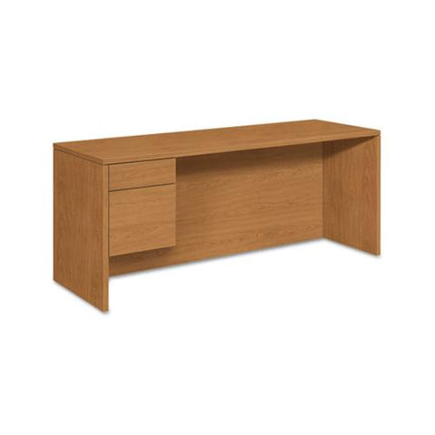 10500 Series 3-4-height Left Pedestal Credenza, 72w X 24d X 29.5h, Harvest