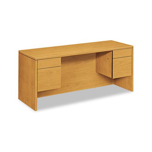 10500 Series Kneespace Credenza With 3-4-height Pedestals, 60w X 24d, Harvest