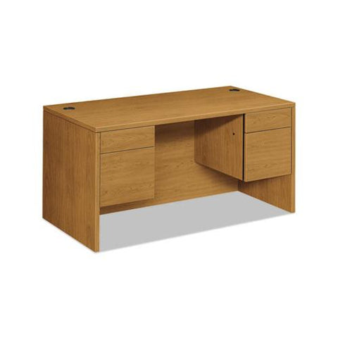 10500 Series 3-4 Height Double Pedestal Desk, 60w X 30d X 29.5h, Harvest