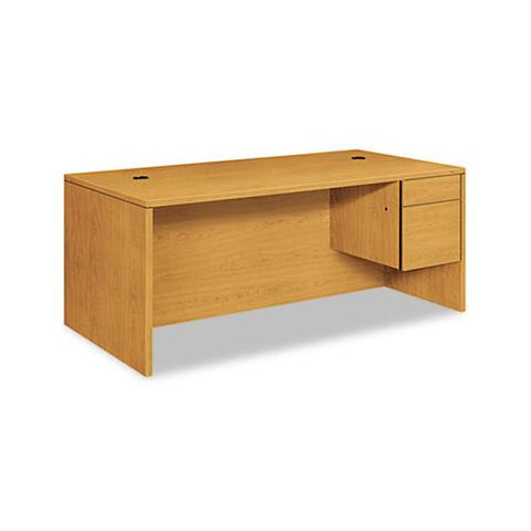 10500 Series Large "l" Or "u" Right 3-4 Height Pedestal Desk, 72w X 36d X 29.5h, Harvest