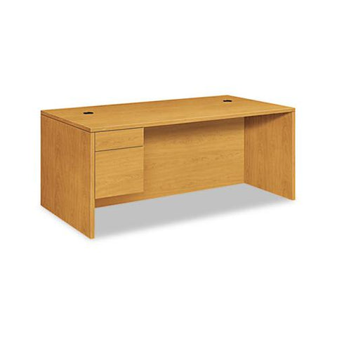 10500 Series Large "l" Or "u" 3-4 Height Pedestal Desk, 72w X 36d X 29.5h, Harvest