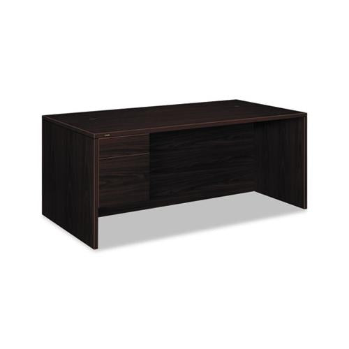 10500 Series Large "l" Or "u" 3-4 Height Pedestal Desk, 72w X 36d X 29.5h, Mahogany