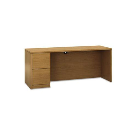 10500 Series Full-height Left Pedestal Credenza, 72w X 24d X 29.5h, Harvest