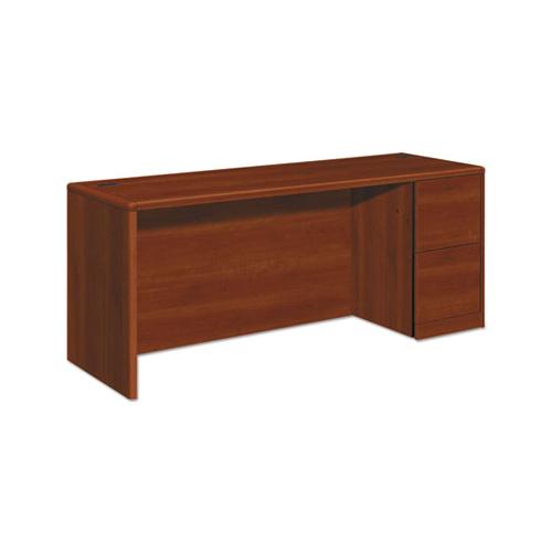 10700 Series Right Pedestal Credenza, 72w X 24d X 29.5h, Cognac