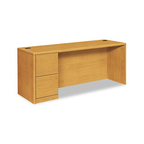 10700 Series Left Pedestal Credenza, 72w X 24d X 29.5h, Harvest