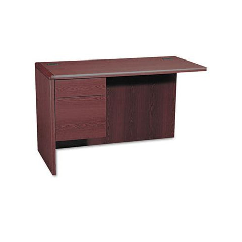 10700 "l" Workstation Return, Left 3-4 Pedestal, 48w X 24d X 29 1-2h, Mahogany