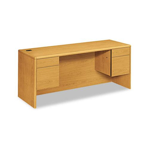 10700 Kneespace Credenza, 3-4 Height Pedestals, 72w X 24d X 29.5h, Harvest