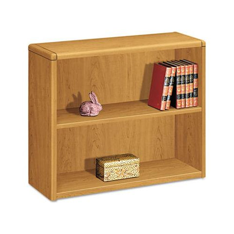 10700 Series Wood Bookcase, Two Shelf, 36w X 13 1-8d X 29 5-8h, Harvest