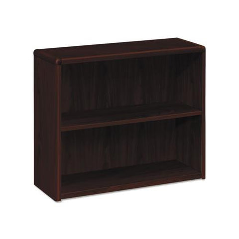 10700 Series Wood Bookcase, Two Shelf, 36w X 13 1-8d X 29 5-8h, Mahogany