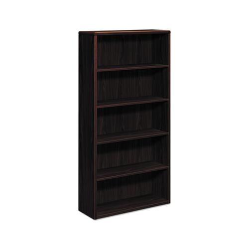 10700 Series Wood Bookcase, Five Shelf, 36w X 13 1-8d X 71h, Mahogany