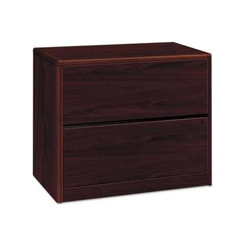 10700 Series Two Drawer Lateral File, 36w X 20d X 29.5h, Mahogany