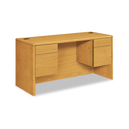 10700 Kneespace Credenza, 3-4 Height Pedestals, 60w X 24d X 29.5h, Harvest