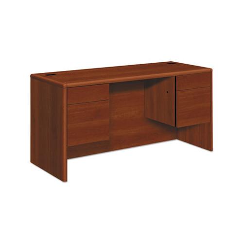 10700 Kneespace Credenza, 3-4 Height Pedestals, 60w X 24d X 29.5h, Cognac