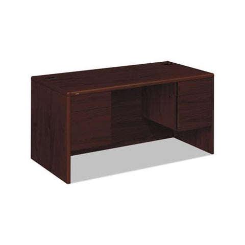 10700 Series Desk, 3-4 Height Double Pedestals, 60w X 30d X 29.5h, Mahogany