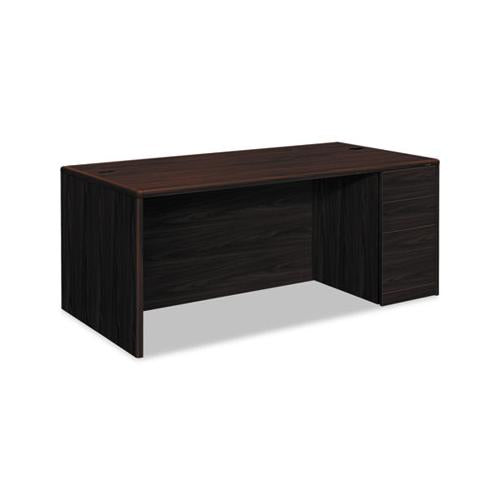 10700 Single Pedestal Desk, Full Right Pedestal, 72w X 36d X 29.5h, Mahogany