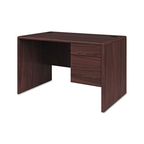 10700 Series Single 3-4 Right Pedestal Desk, 48w X 30d X 29.5h, Mahogany