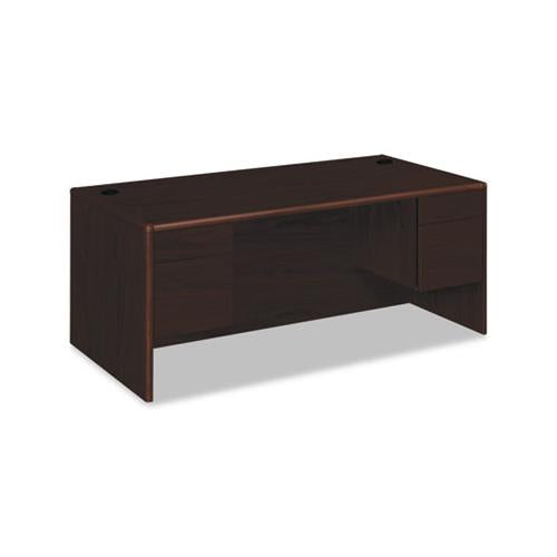 10700 Series Desk, 3-4 Height Double Pedestals, 72w X 36d X 29.5h, Mahogany