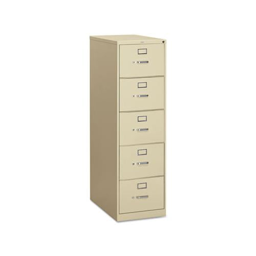 310 Series Five-drawer Full-suspension File, Legal, 18.25w X 26.5d X 60h, Putty