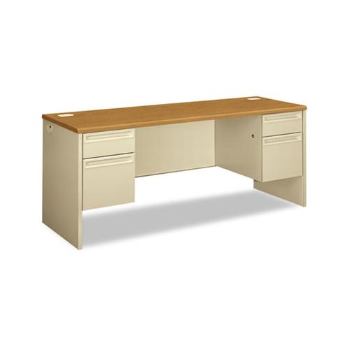 38000 Series Kneespace Credenza, 72w X 24d X 29.5h, Harvest-putty