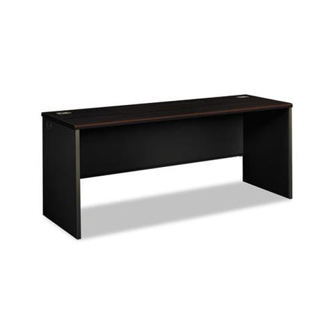 38000 Series Desk Shell, 72w X 24d X 29.5h, Mahogany-charcoal