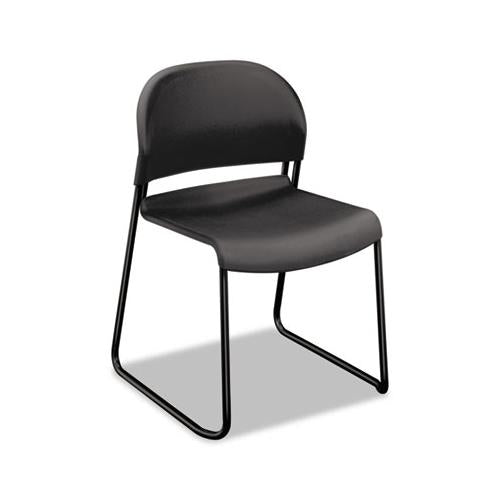 Gueststacker High Density Chairs, Lava Seat-lava Back, Black Base, 4-carton