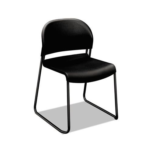 Gueststacker High Density Chairs, Onyx Seat-onyx Back, Black Base, 4-carton