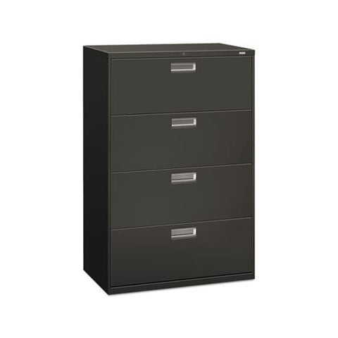 600 Series Four-drawer Lateral File, 36w X 18d X 52.5h, Charcoal