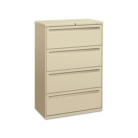 700 Series Four-drawer Lateral File, 36w X 18d X 52.5h, Putty