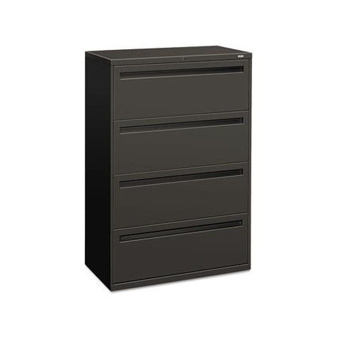 700 Series Four-drawer Lateral File, 36w X 18d X 52.5h, Charcoal