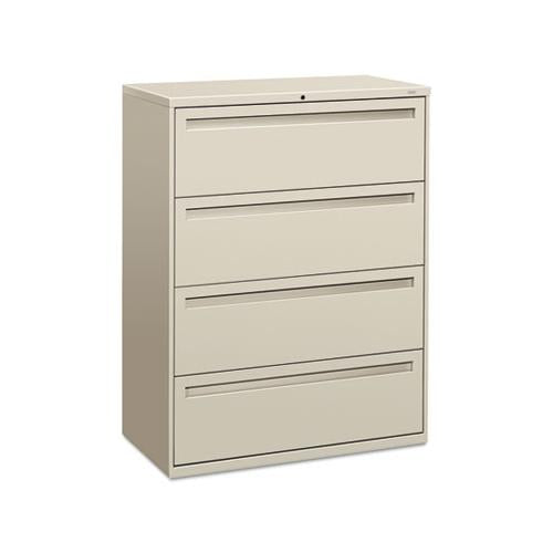 700 Series Four-drawer Lateral File, 42w X 18d X 52.5h, Light Gray