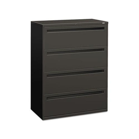 700 Series Four-drawer Lateral File, 42w X 18d X 52.5h, Charcoal