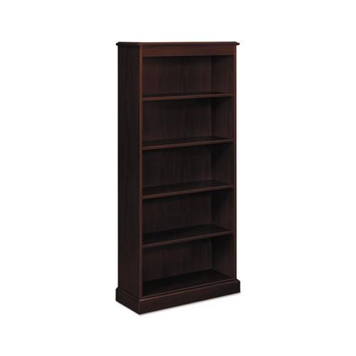 94000 Series Five-shelf Bookcase, 35-3-4w X 14-5-16d X 78-1-4h, Mahogany