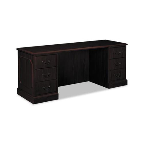 94000 Series Kneespace Credenza, 72w X 24d X 29.5h, Mahogany