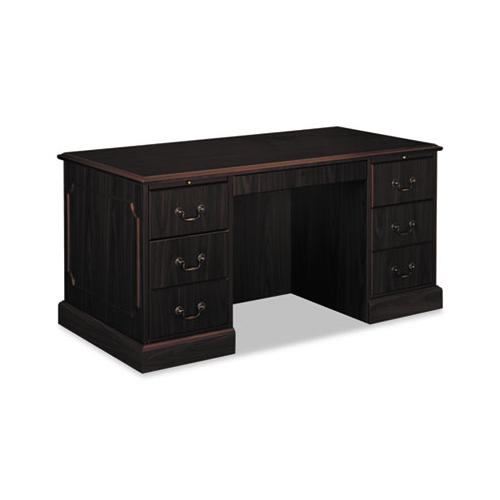 94000 Series Double Pedestal Desk, 60w X 30d X 29.5h, Mahogany