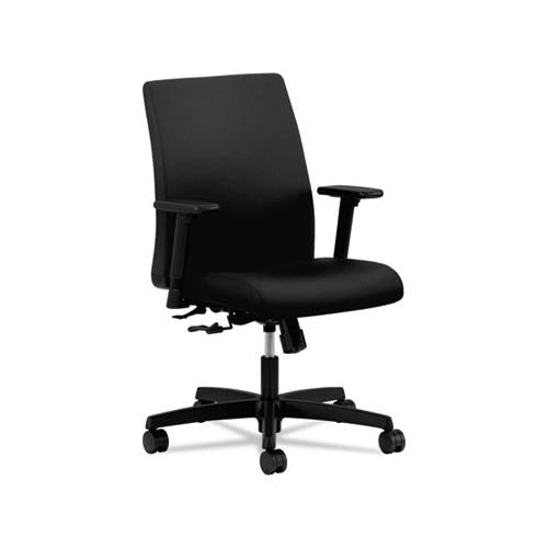 Ignition Series Fabric Low-back Task Chair, Supports Up To 300 Lbs., Black Seat-black Back, Black Base