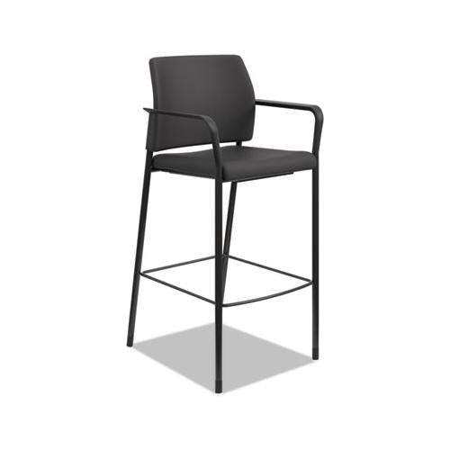 Accommodate Series Café Stool, Supports Up To 300 Lbs., Black Seat-black Back, Black Base
