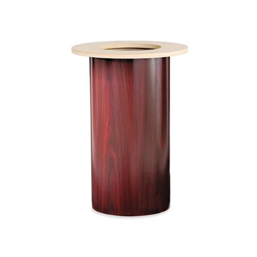 Laminate Cylinder Table Base, 18" Dia. X 28h, Mahogany