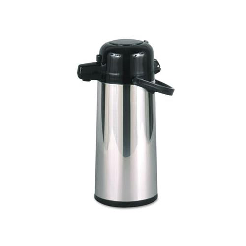 Commercial Grade 2.2l Airpot, W-push-button Pump, Stainless Steel-black