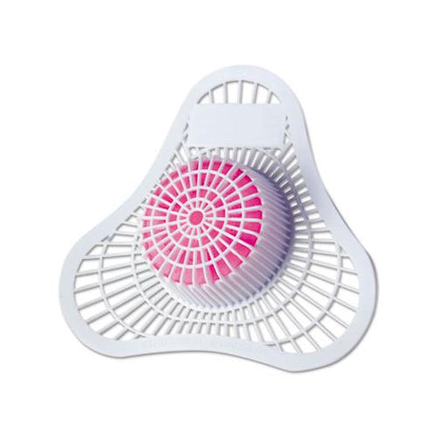 Health Gards Urinal Screen With Non-para Block, White-pink, Cherry, Dozen