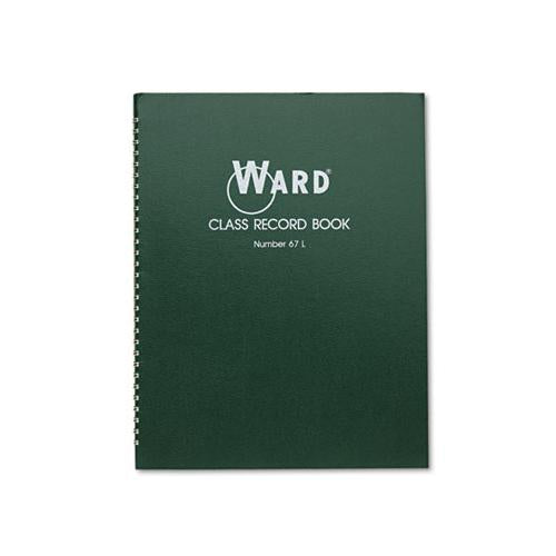 Class Record Book, 38 Students, 6-7 Week Grading, 11 X 8-1-2, Green