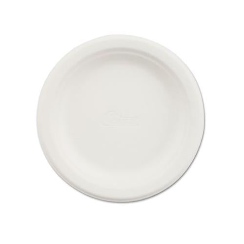 Paper Dinnerware, Plate, 6" Dia, White, 125-pack