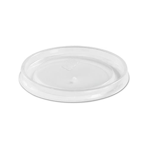 High Heat Vented Plastic Lids, Fits All Sizes: 6-16 Oz, Translucent, 50-bag