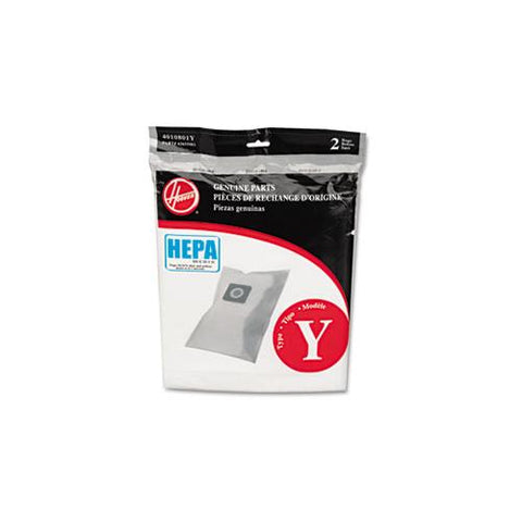 Hepa Y Filtration Bags For Hoover Upright Cleaners, 2pk-ea