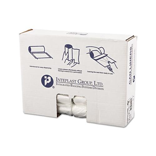 High-density Interleaved Commercial Can Liners, 30 Gal, 10 Microns, 30" X 37", Clear, 500-carton