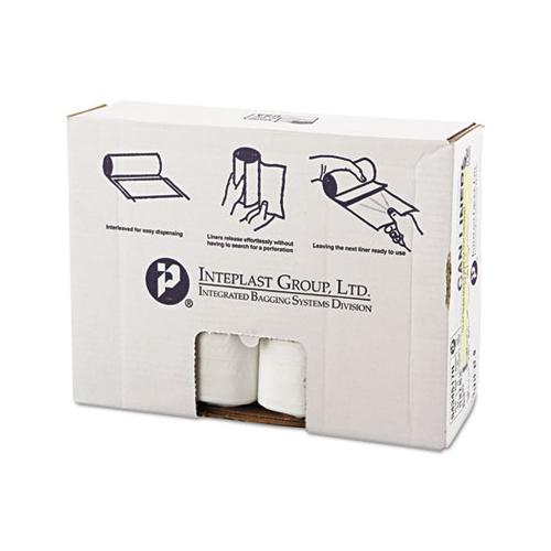 High-density Interleaved Commercial Can Liners, 60 Gal, 17 Microns, 43" X 48", Clear, 200-carton