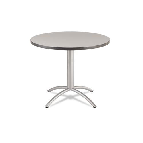 Caféworks Table, 36 Dia X 30h, Gray-silver
