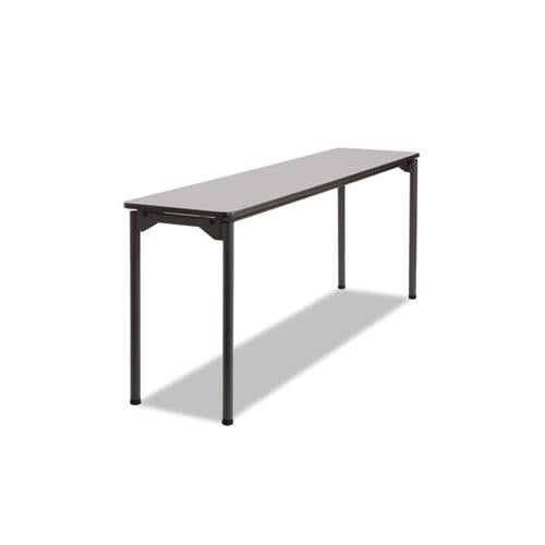 Maxx Legroom Rectangular Folding Table, 72w X 18d X 29-1-2h, Gray-charcoal