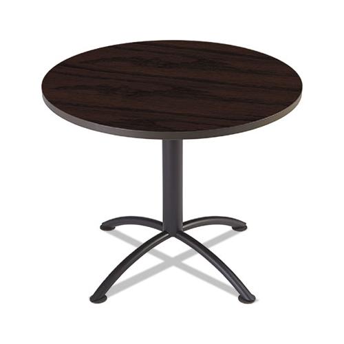 Iland Table, Contour, Round Seated Style, 36" Dia. X 29", Mahogany-black
