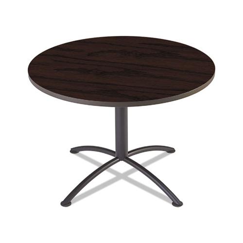 Iland Table, Contour, Round Seated Style, 42" Dia. X 29", Mahogany-black