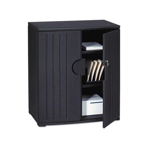 Officeworks Resin Storage Cabinet, 36w X 22d X 46h, Black